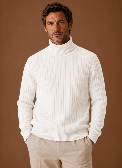 Coltrui heren in wit met geribde structuur – Estrani