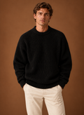Men's Chunky Knit Crewneck Sweater | Areleon