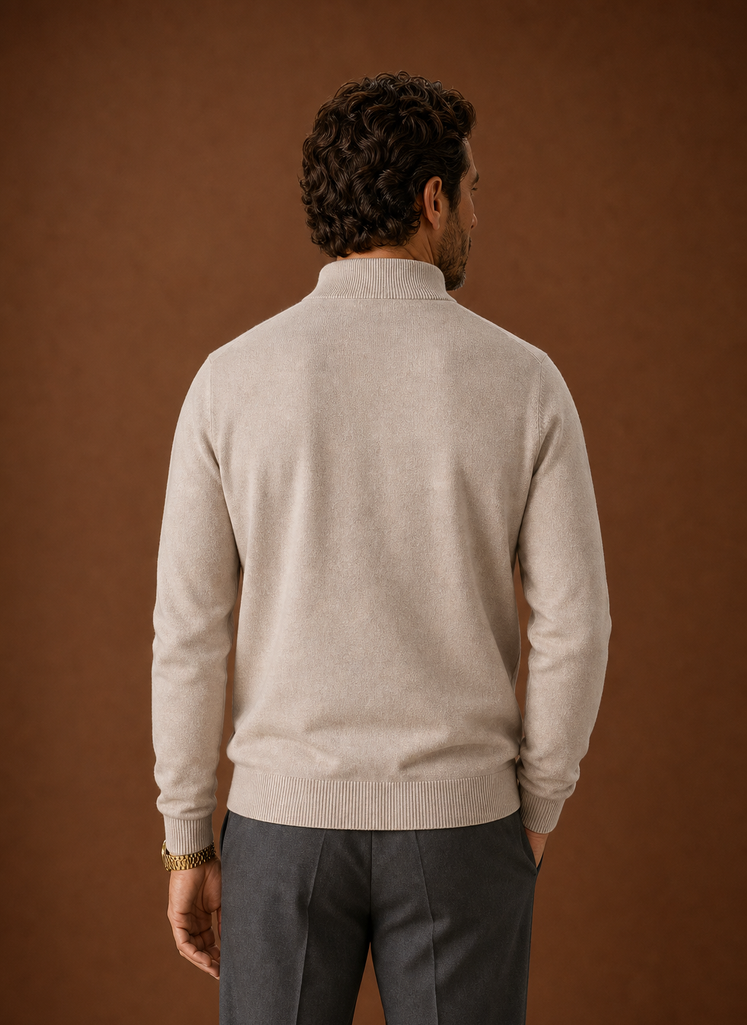 Men's Mock Neck Sweater - Pullover Knit Top | Areleon
