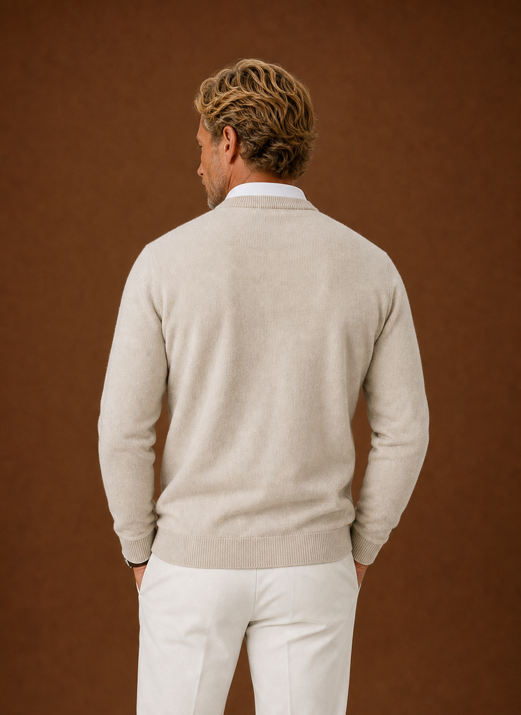 Men's Crew Neck Sweater - Classic Knit Pullover | Areleon
