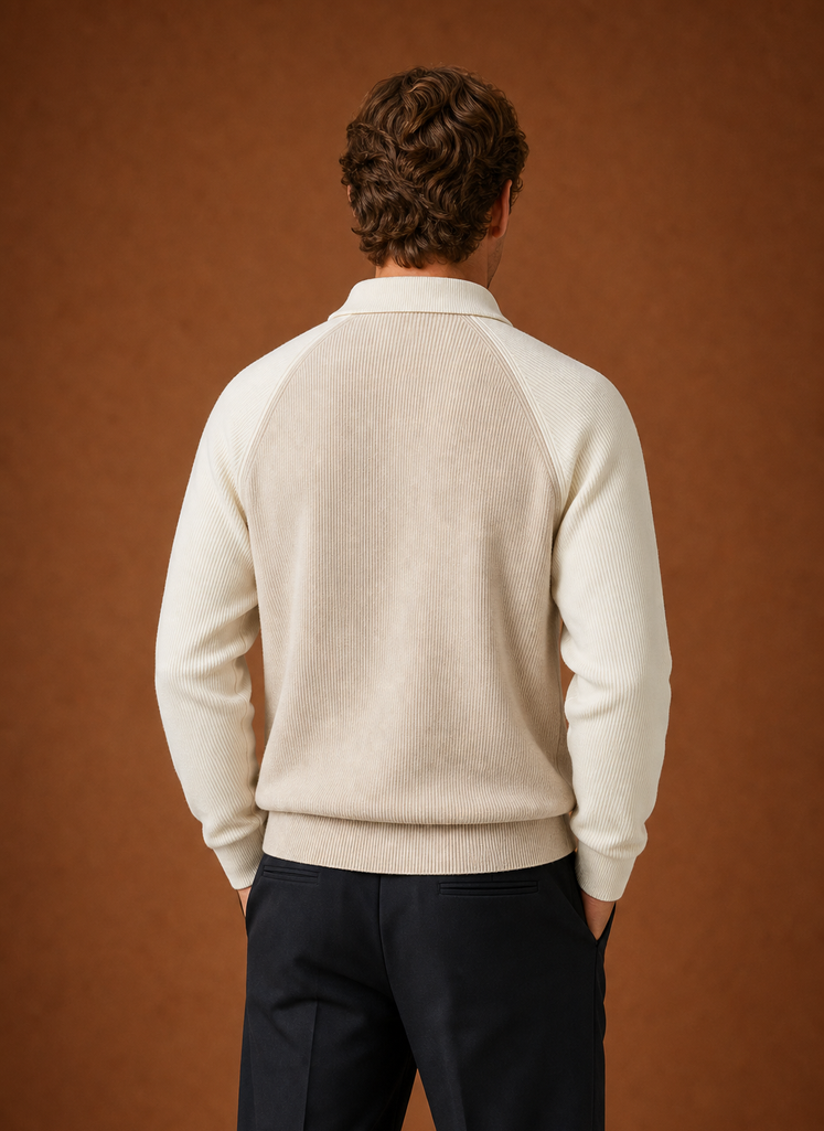 Men's Half Zip Sweater - Long Sleeve Knit Pullover | Areleon