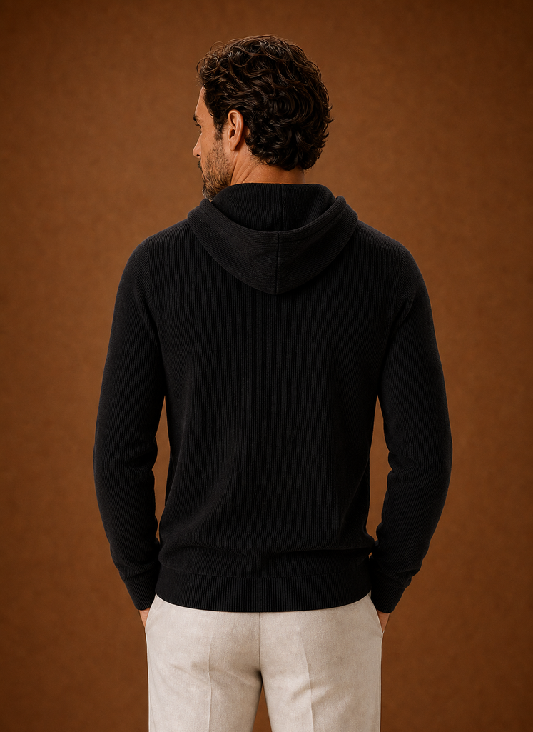 Men's Full Zip Hoodie - Knit Zip-Up Layering Piece | Areleon
