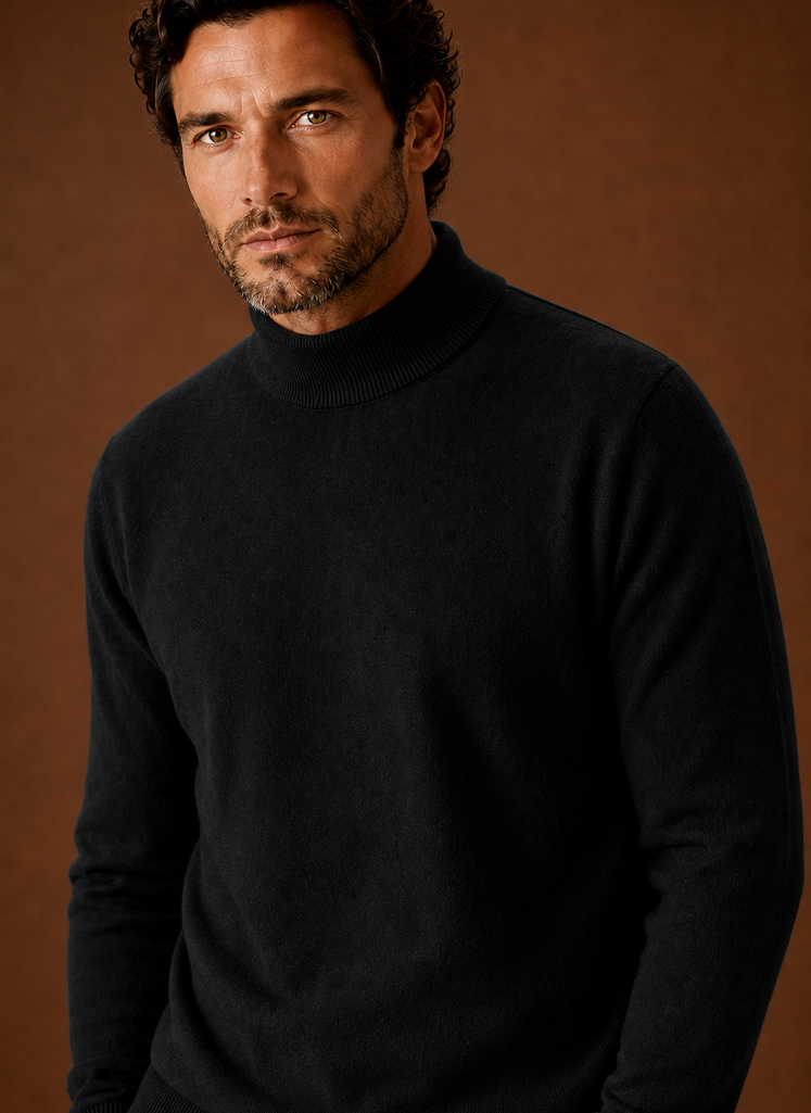 Men's Mock Neck Sweater - Pullover Knit Top | Areleon