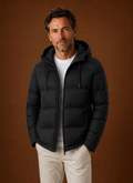 Men's Puffer Jacket Hooded Zip Front Cold-Weather Coat | Areleon