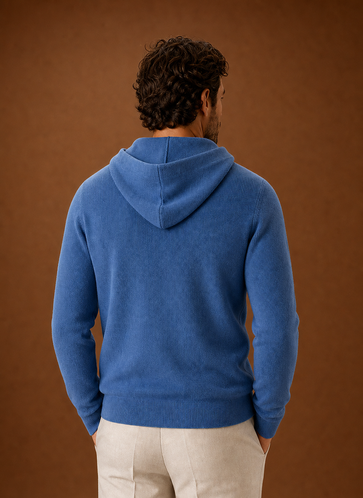 Men's Full Zip Hoodie - Knit Zip-Up Layering Piece | Areleon