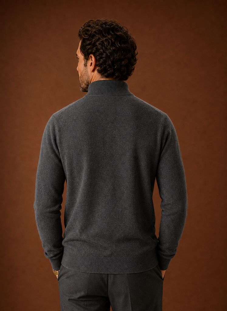 Men's Mock Neck Sweater - Pullover Knit Top | Areleon