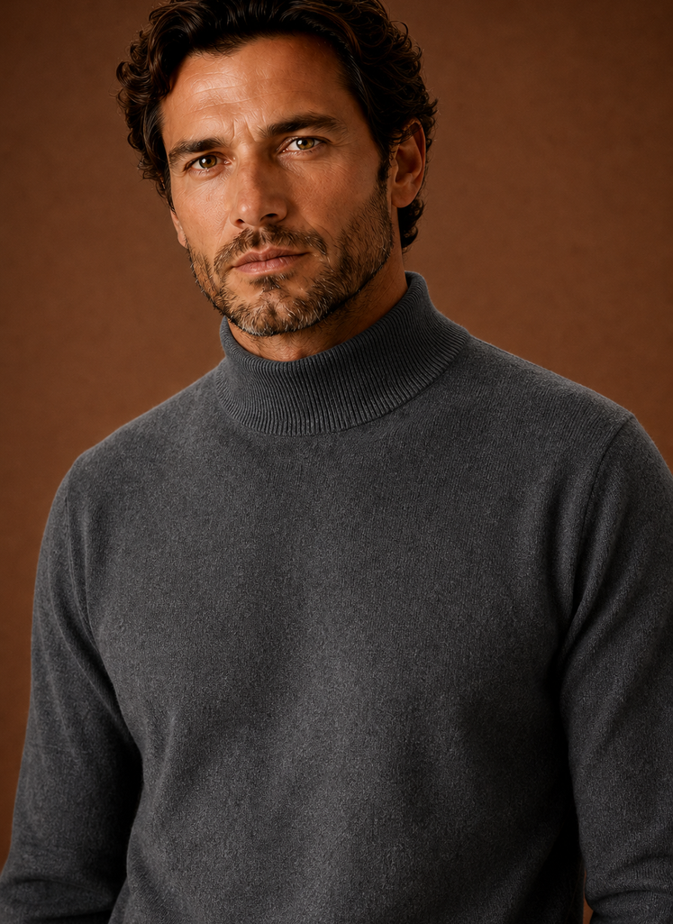 Men's Mock Neck Sweater - Pullover Knit Top | Areleon