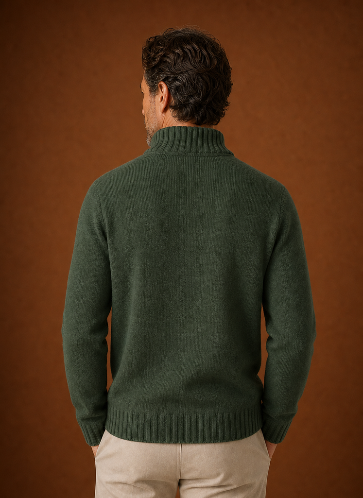 Men's Half Zip Sweater - Knit Pullover | Areleon