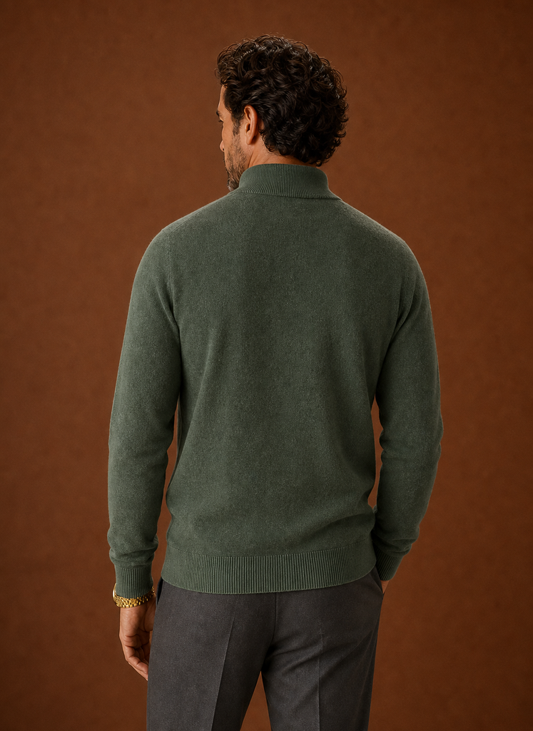 Men's Mock Neck Sweater - Pullover Knit Top | Areleon