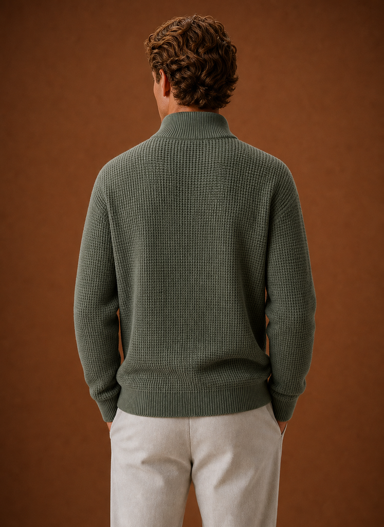 Men's Knit Cardigan - Full Zip Casual Sweater | Areleon