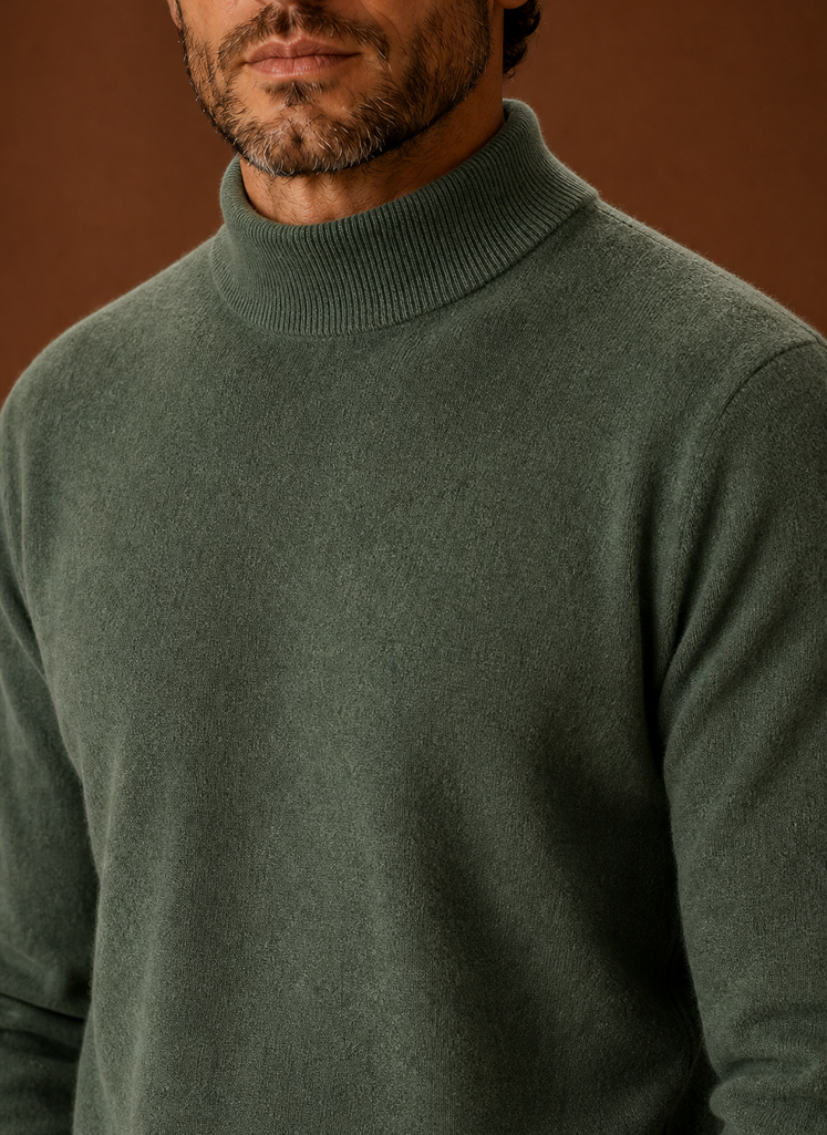 Men's Mock Neck Sweater - Pullover Knit Top | Areleon