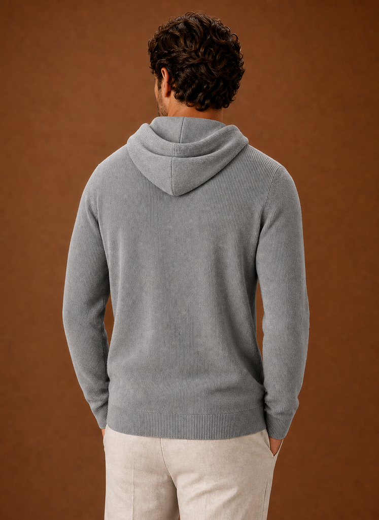 Men's Full Zip Hoodie - Knit Zip-Up Layering Piece | Areleon