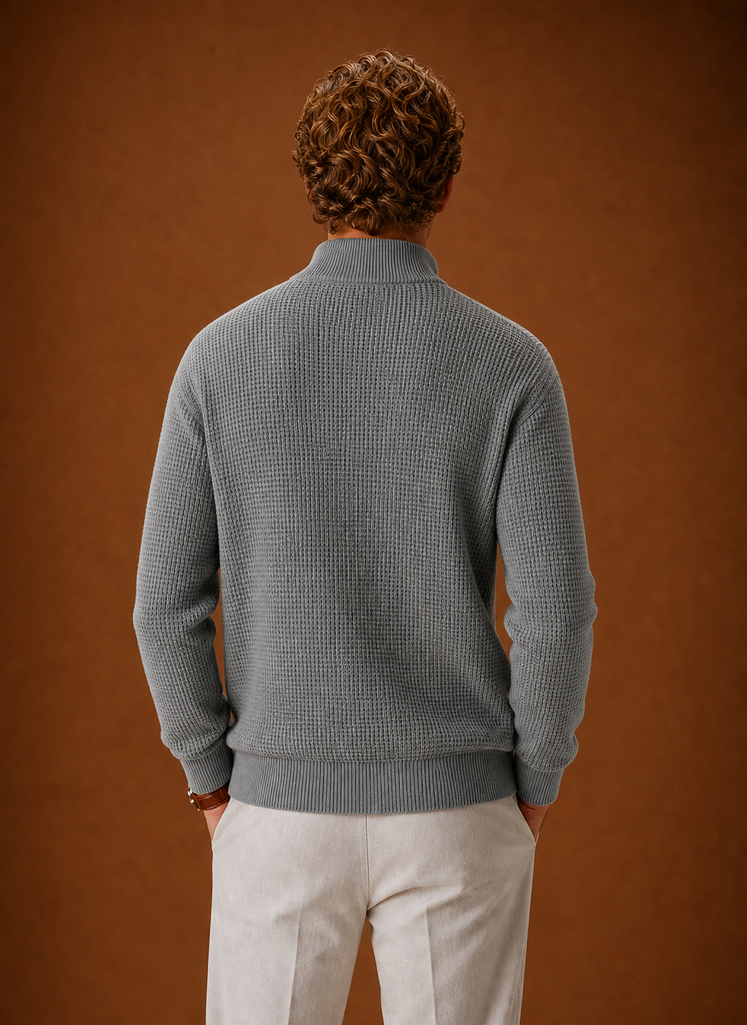 Men's Knit Cardigan - Full Zip Casual Sweater | Areleon