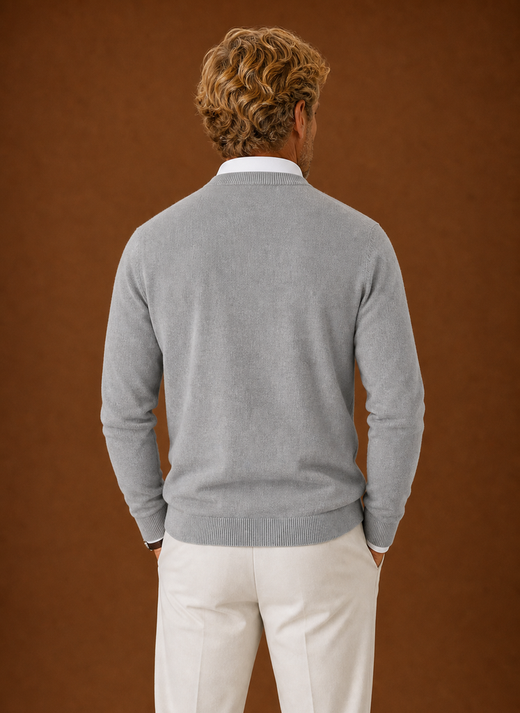 Men's Crew Neck Sweater - Classic Knit Pullover | Areleon