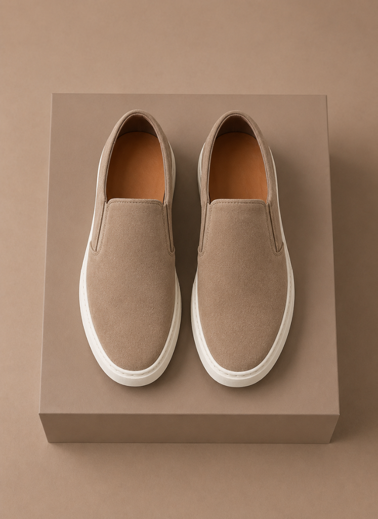 Instap sneakers heren, achteraanzicht – Estrani
