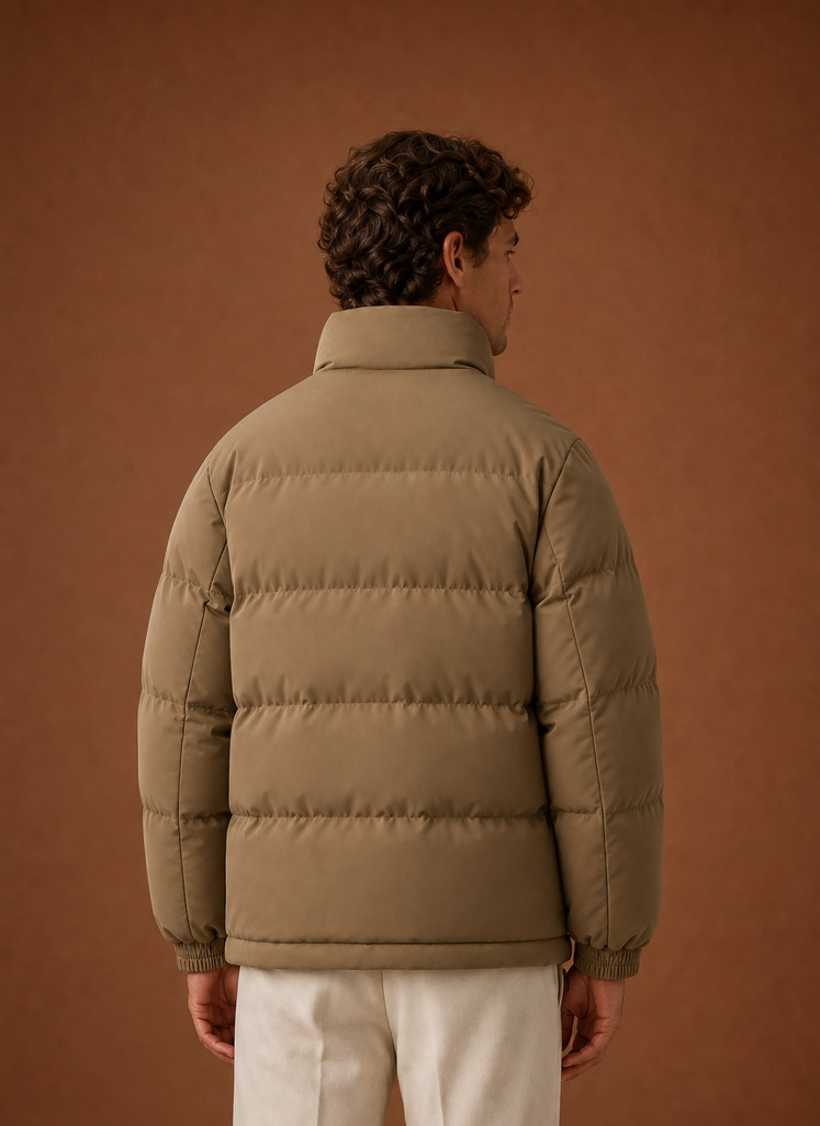 Men's Puffer Jacket - High-Neck Winter Coat | Areleon