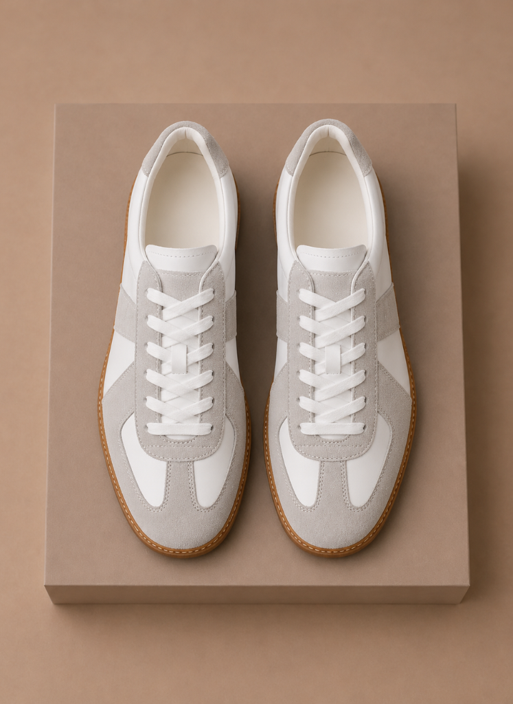 Lage sneakers heren met veters, zijaanzicht – Estrani