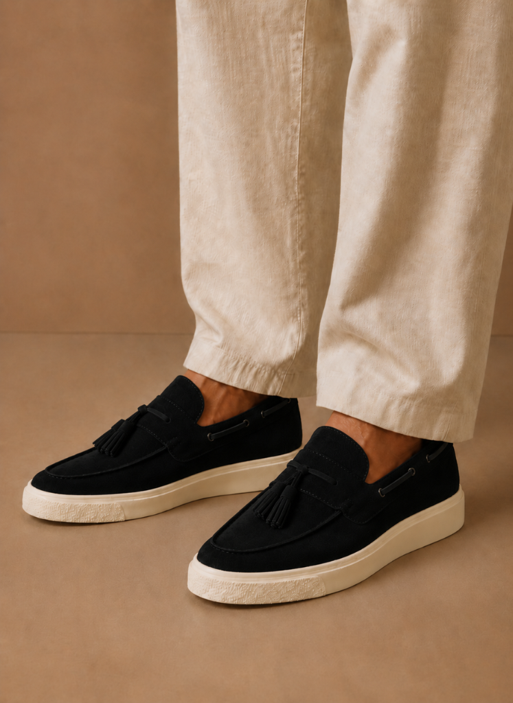 Loafer sneakers heren, paar naast elkaar – Estrani