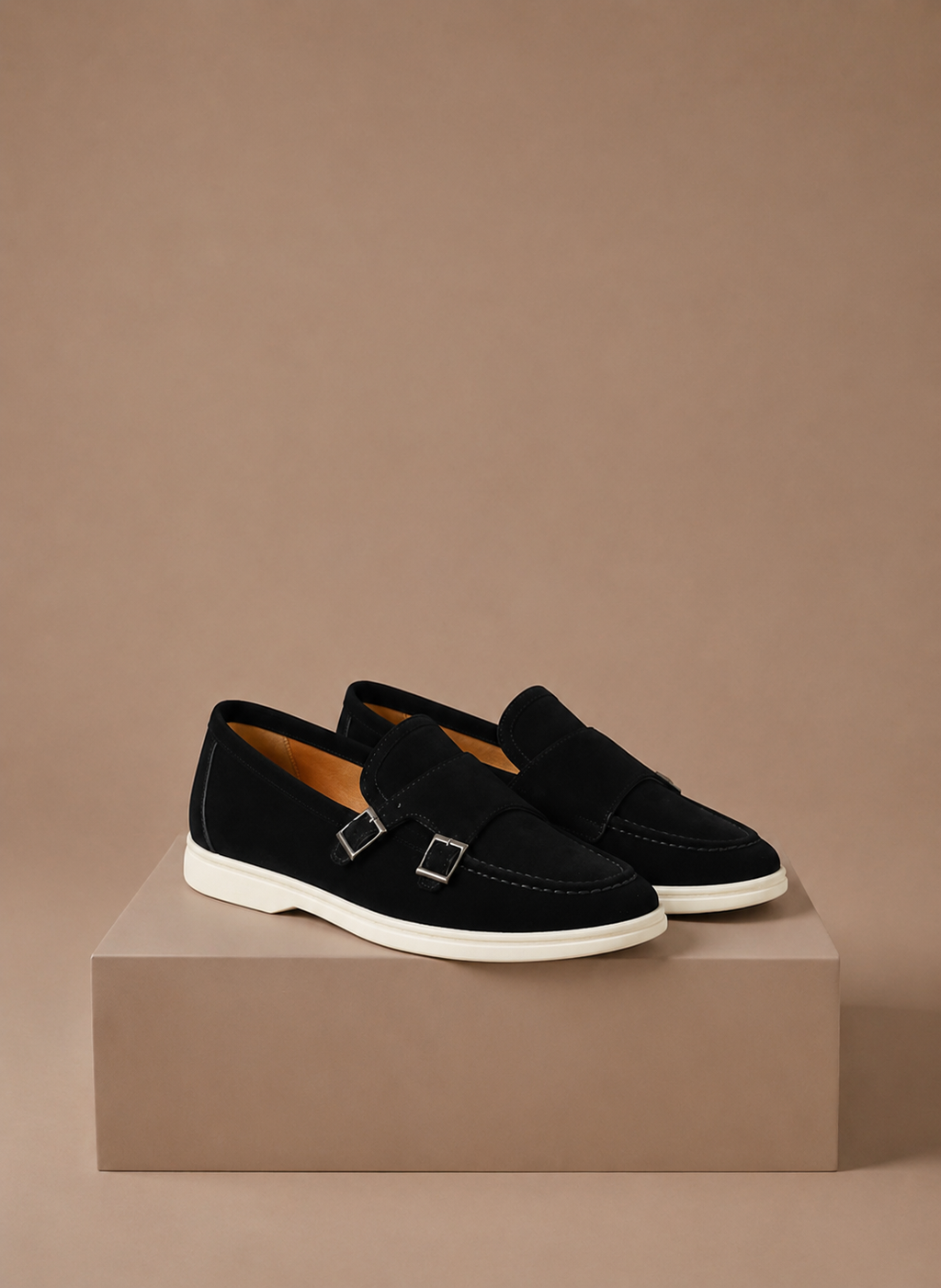 Loafers heren in zwart met suède-look – Estrani