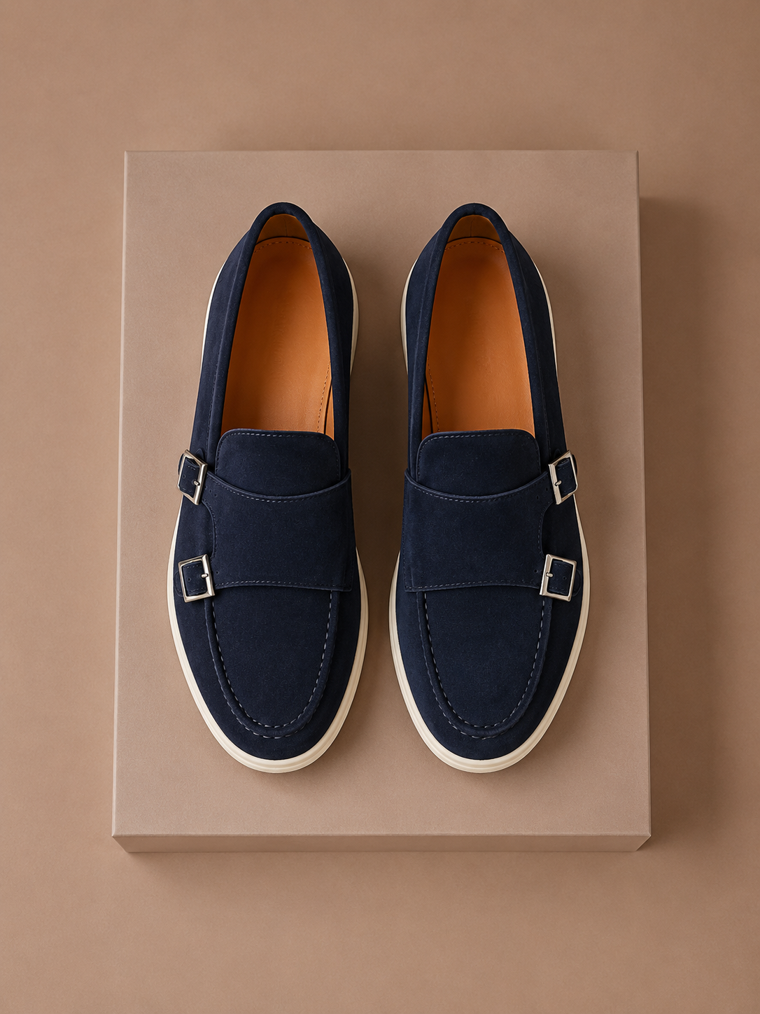 Loafers heren, detail van de lichte zool – Estrani