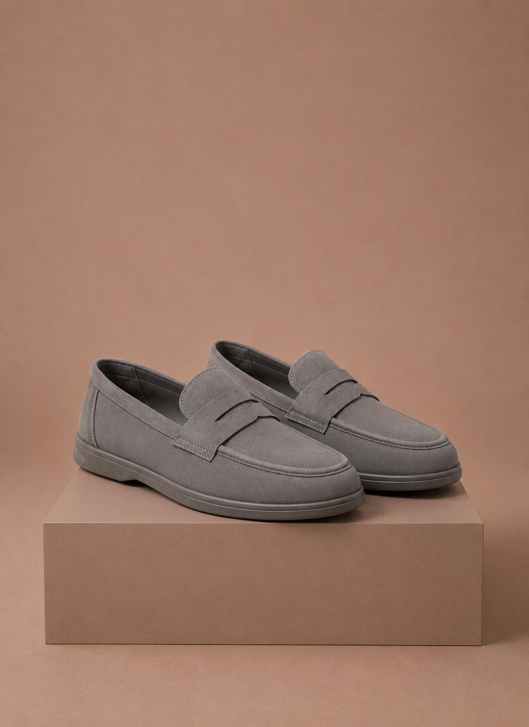 Loafers heren in grijs, instapmodel – Estrani