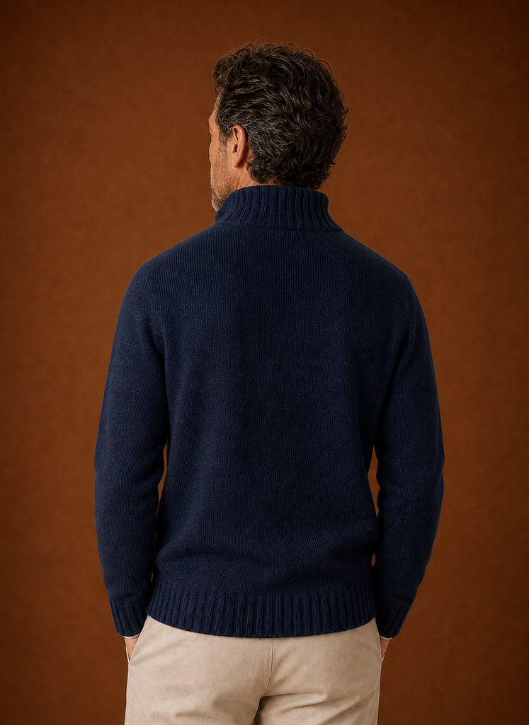 Men's Half Zip Sweater - Knit Pullover | Areleon