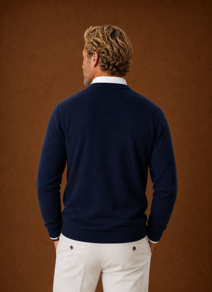 Men's Crew Neck Sweater - Classic Knit Pullover | Areleon