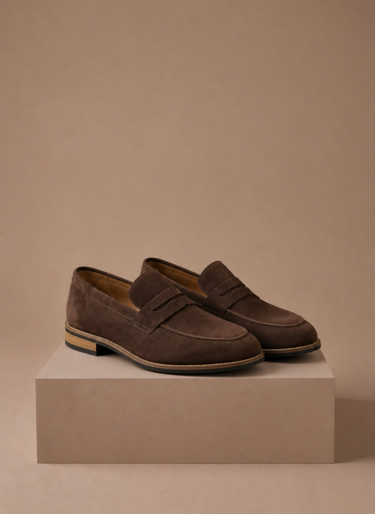 Penny loafers heren in bruin – Estrani