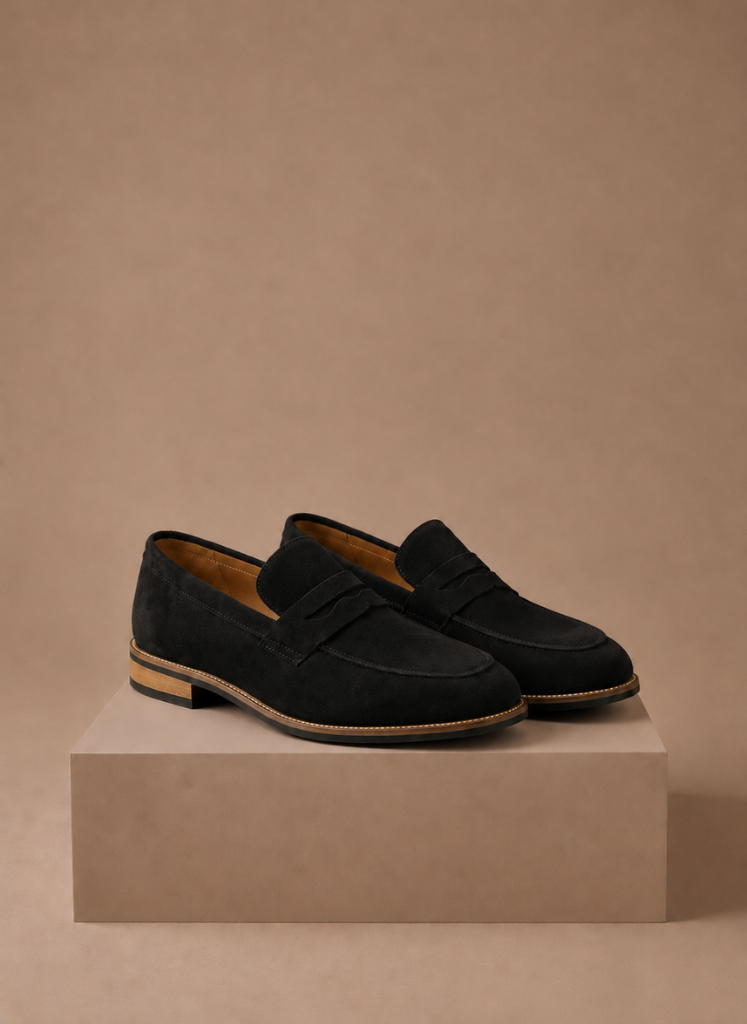 Penny loafers heren in zwart – Estrani