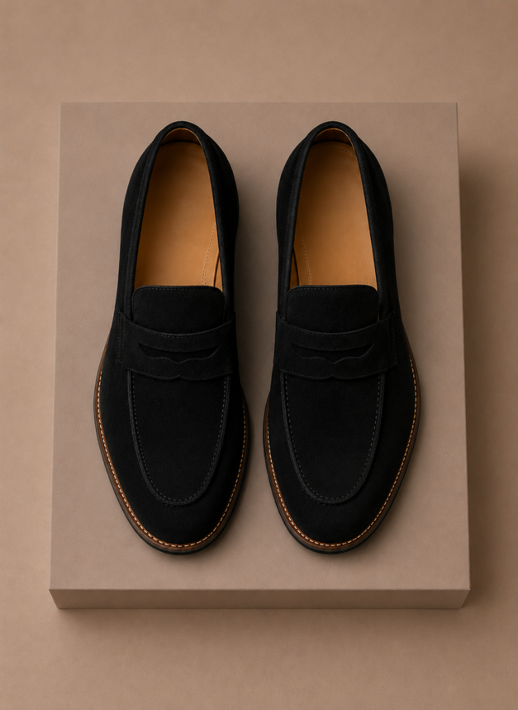 Penny loafers heren, detail van de zool – Estrani
