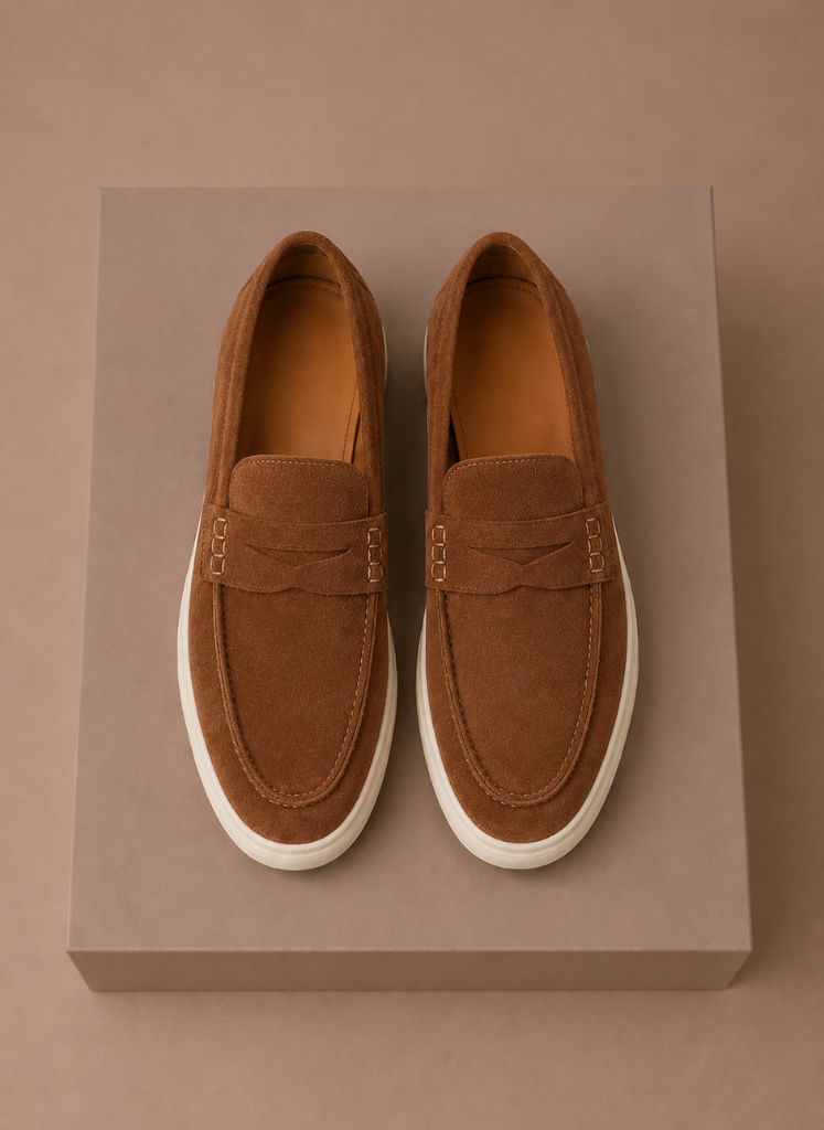 Penny loafers heren, achteraanzicht – Estrani