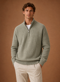 Men's Half Zip Knit Sweater - Casual Layering Pullover | Areleon