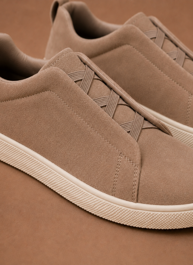 Sneakers heren zonder veters, draagbeeld met chino – Estrani