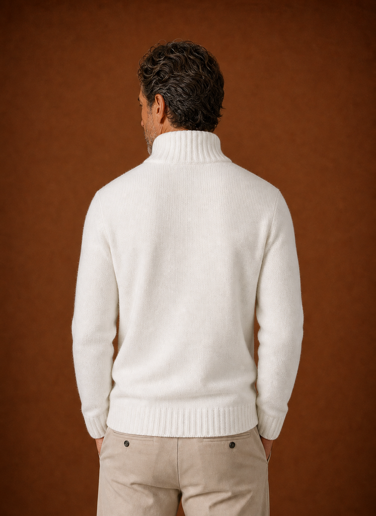 Men's Half Zip Sweater - Knit Pullover | Areleon