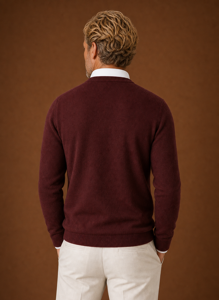 Men's Crew Neck Sweater - Classic Knit Pullover | Areleon
