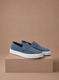 Zomerse loafers heren in blauw, instapmodel – Estrani